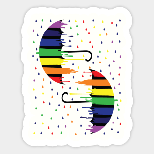 Rainbow umbrella Sticker